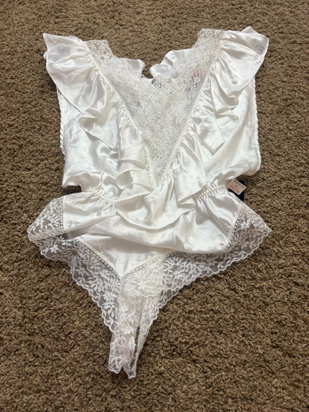NWT Lily of France Silky White Lace Trim Slip - Women Intimates